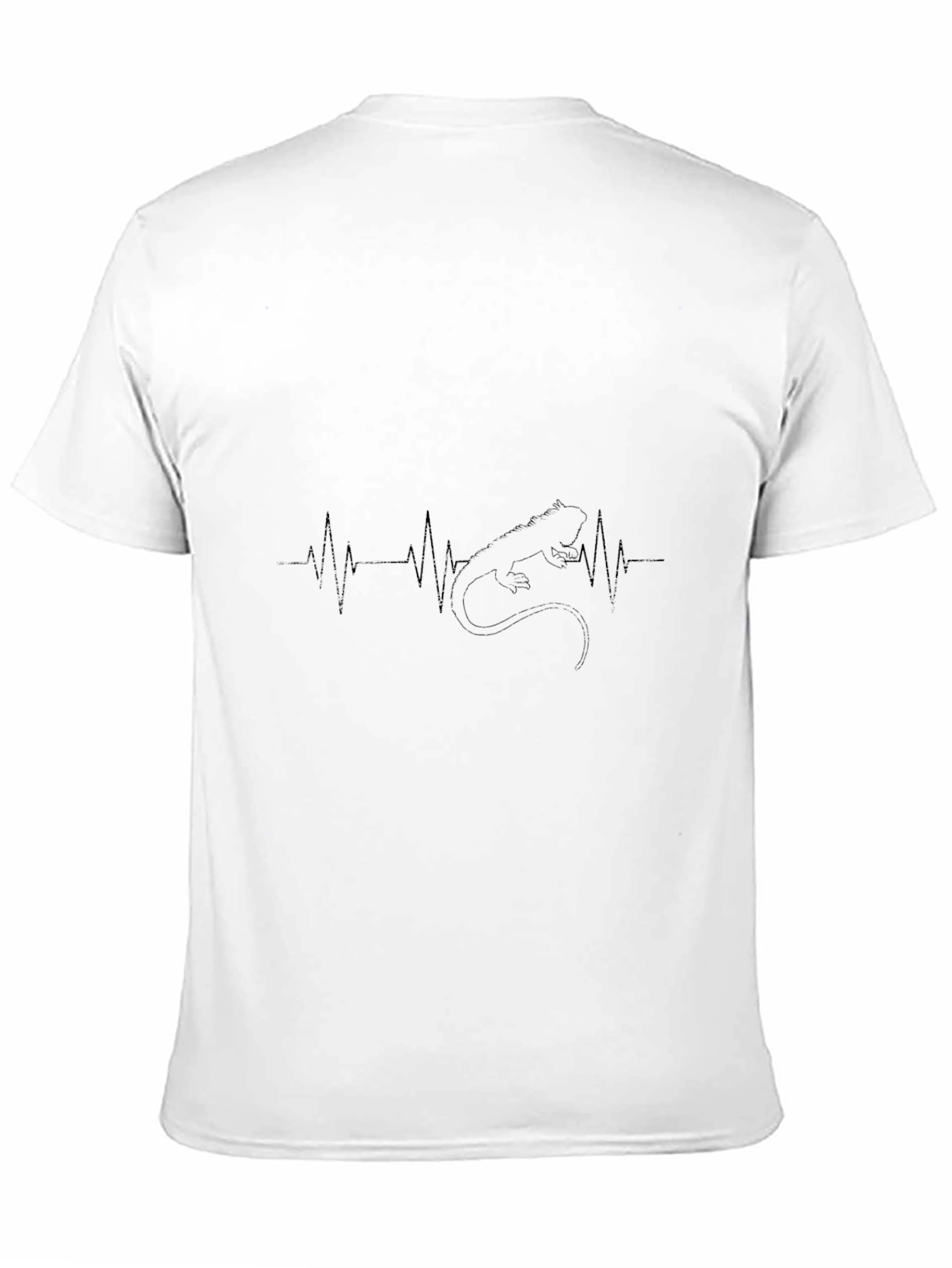 Bearded Dragon Heartbeat T-Shirt - Black