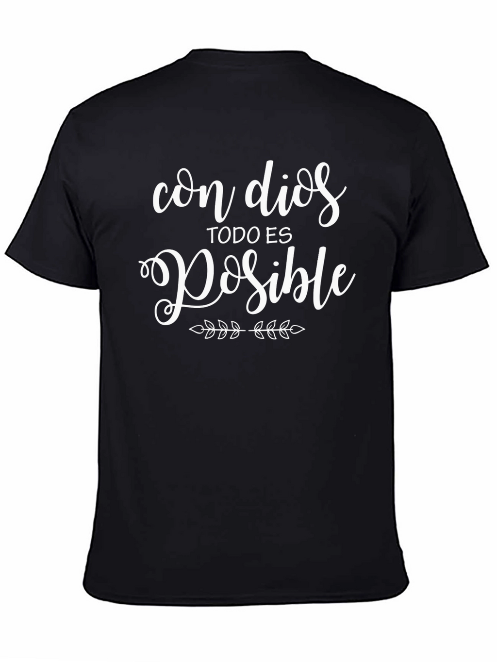 Con Dios Todo Es Posible Black T-Shirt