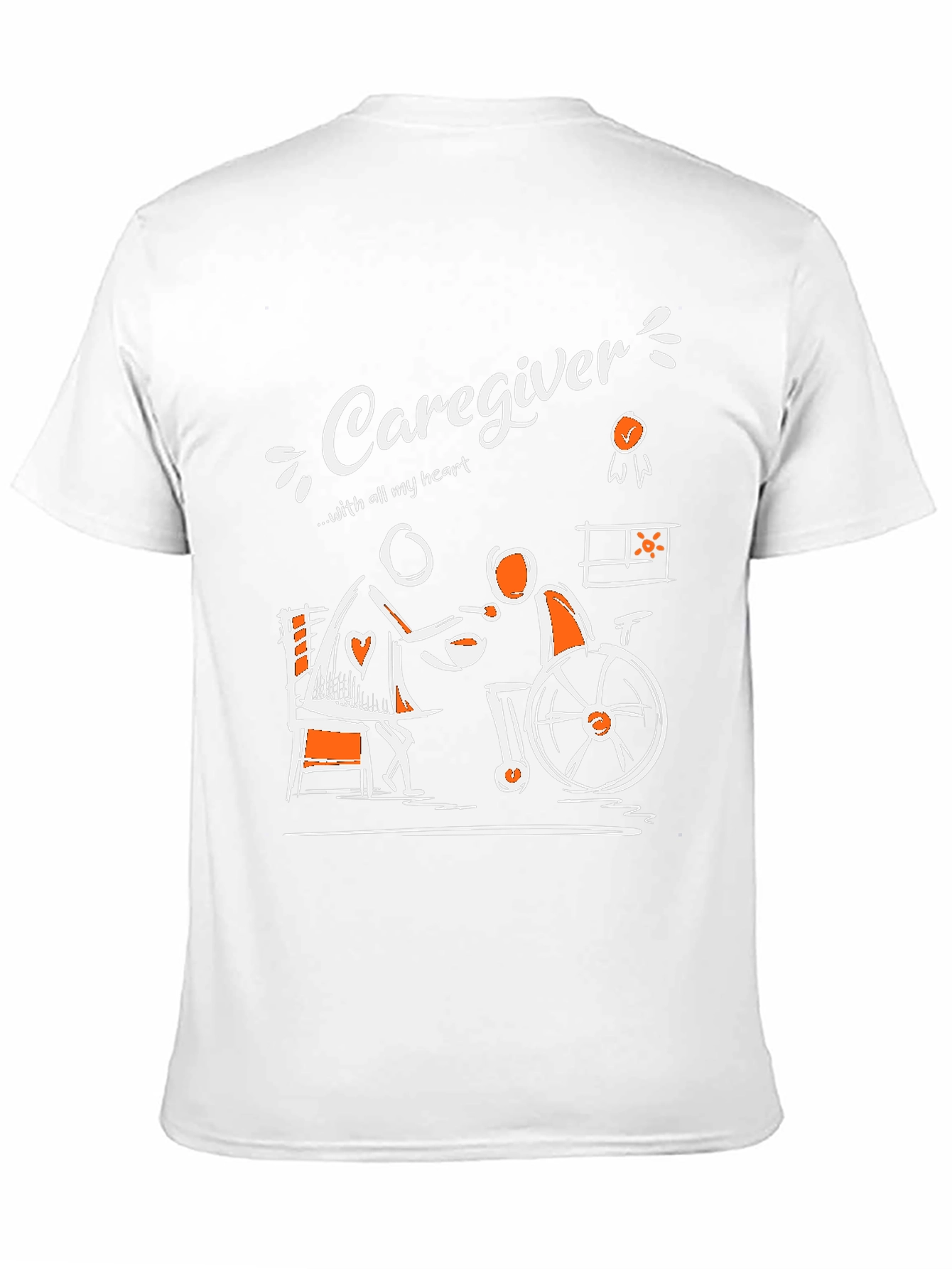 Caregiver T-Shirt - With All My Heart Graphic Tee