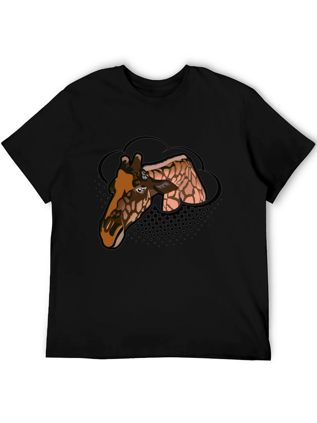 Giraffe Graphic Tee - Mens Black T-Shirt