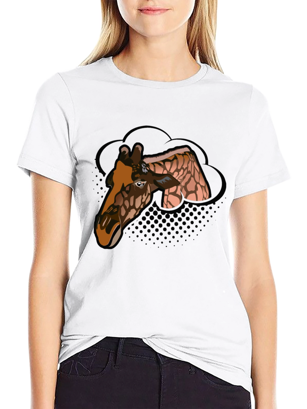 Giraffe Graphic Tee - Mens Black T-Shirt