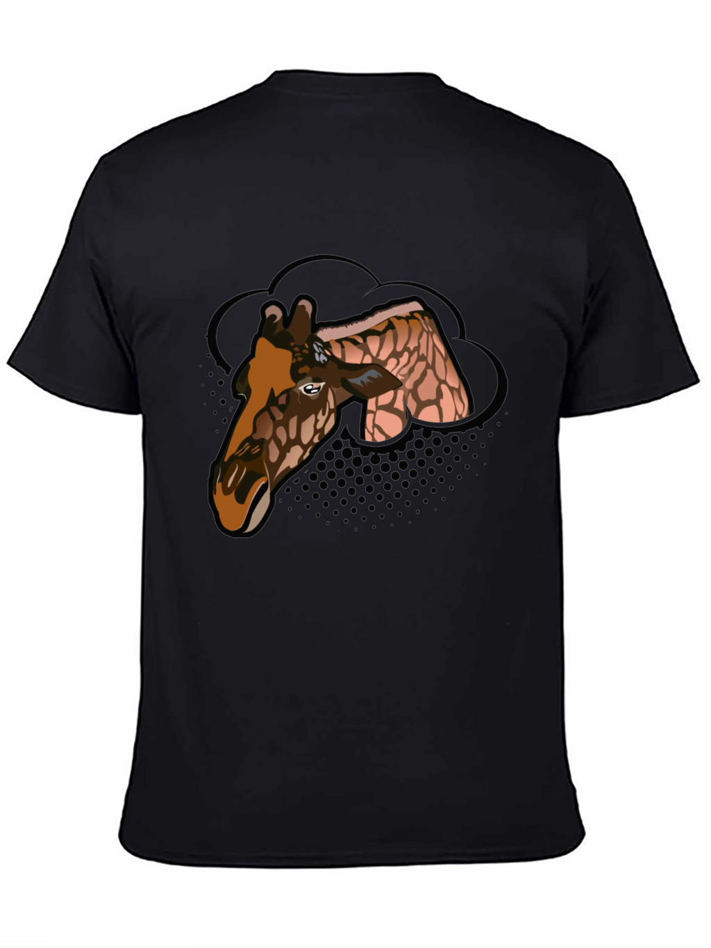 Giraffe Graphic Tee - Mens Black T-Shirt