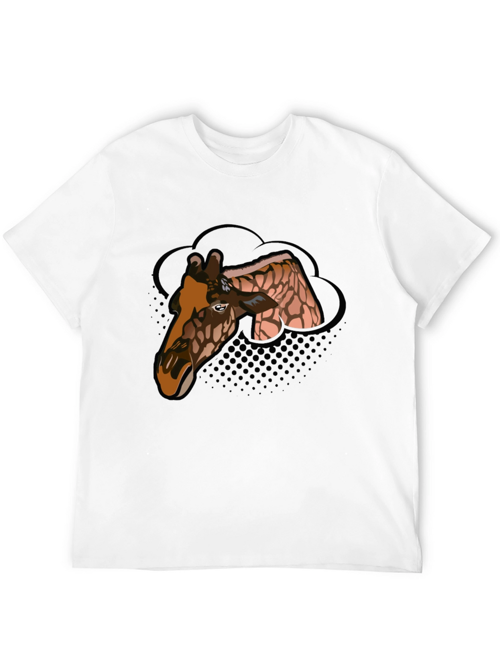 Giraffe Graphic Tee - Mens Black T-Shirt