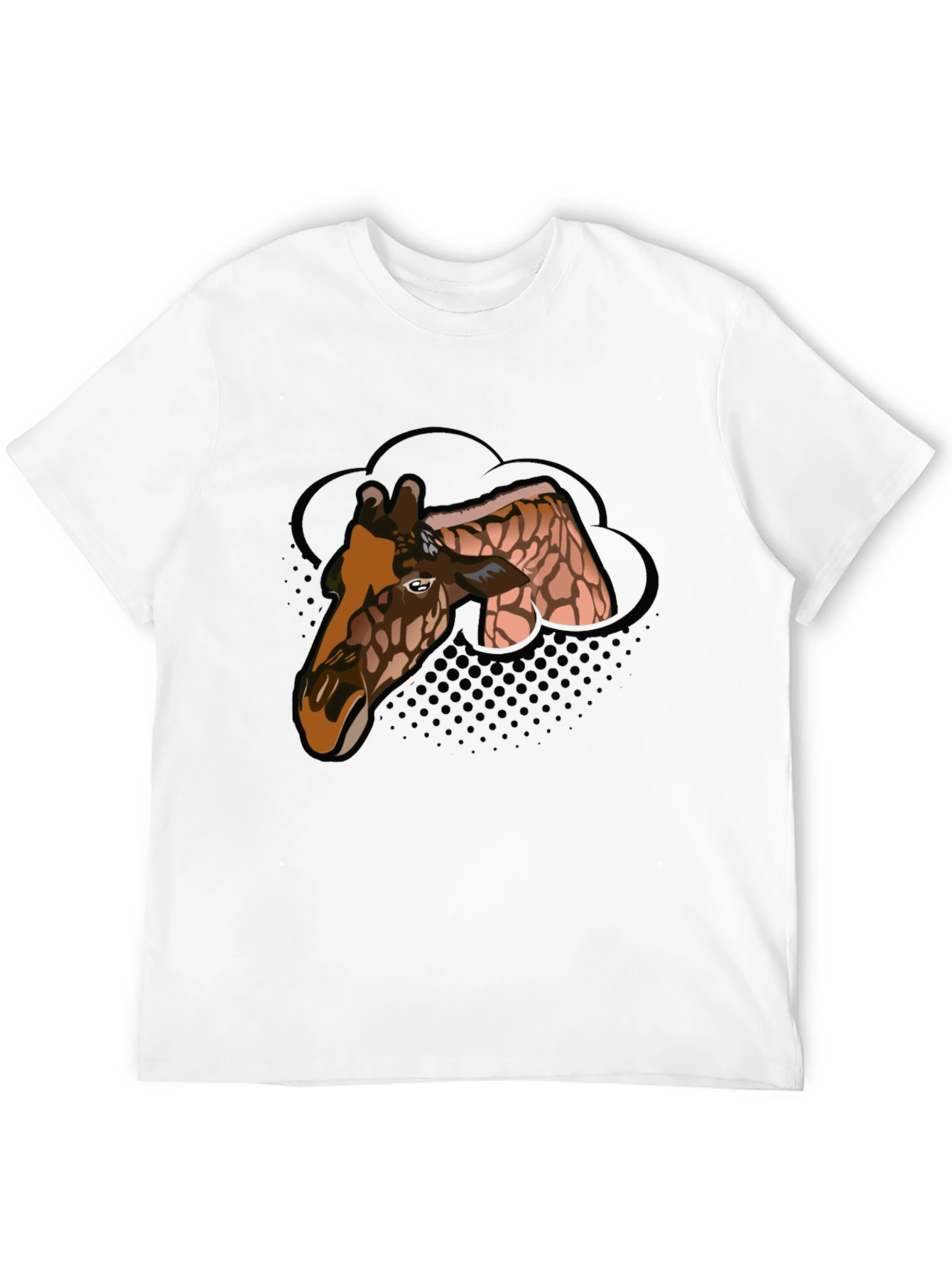Giraffe Graphic Tee - Mens Black T-Shirt