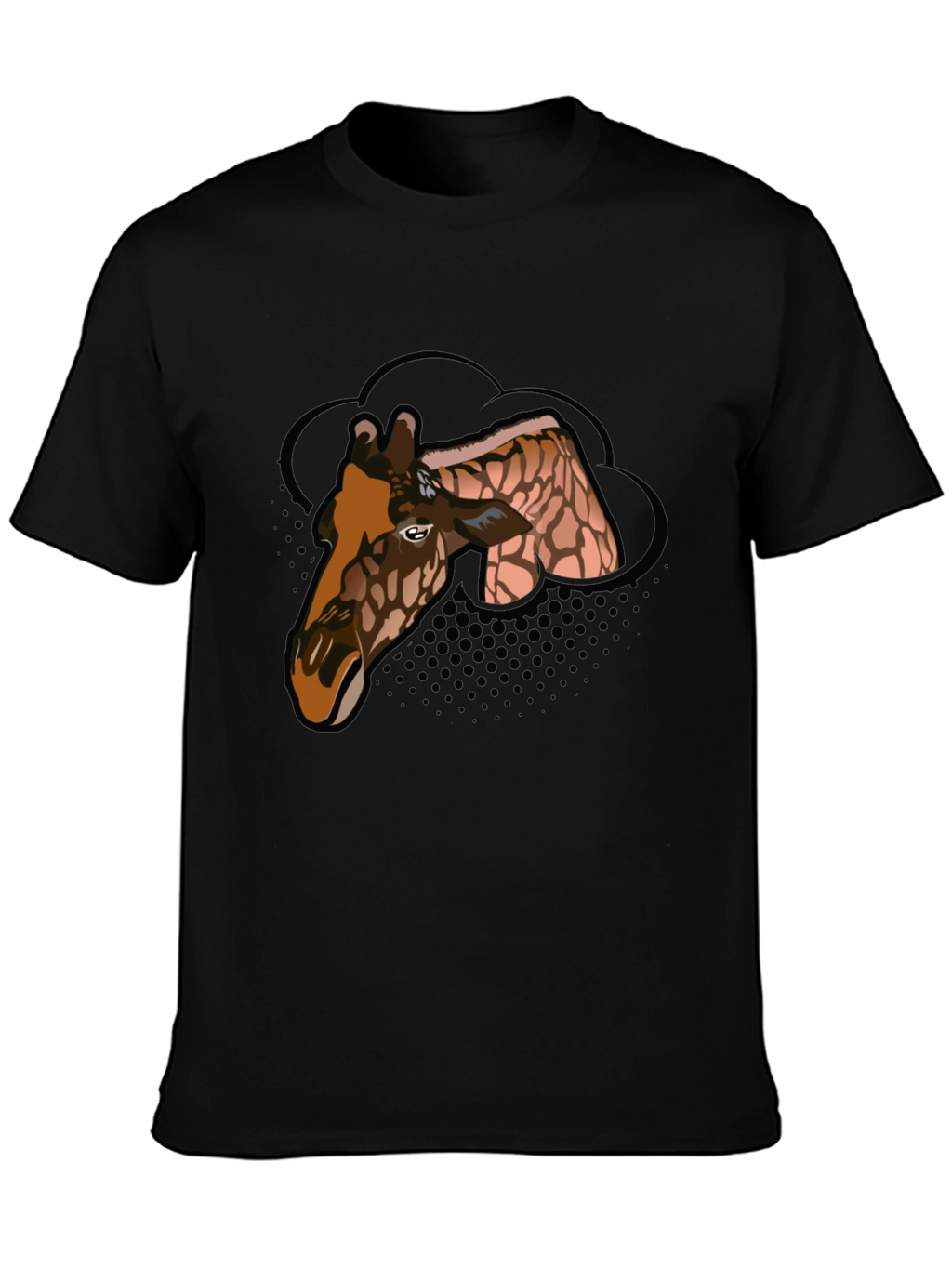 Giraffe Graphic Tee - Mens Black T-Shirt
