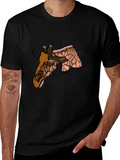 Giraffe Graphic Tee - Mens Black T-Shirt