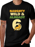 Naughty Wild & Already 6 Birthday T-Shirt