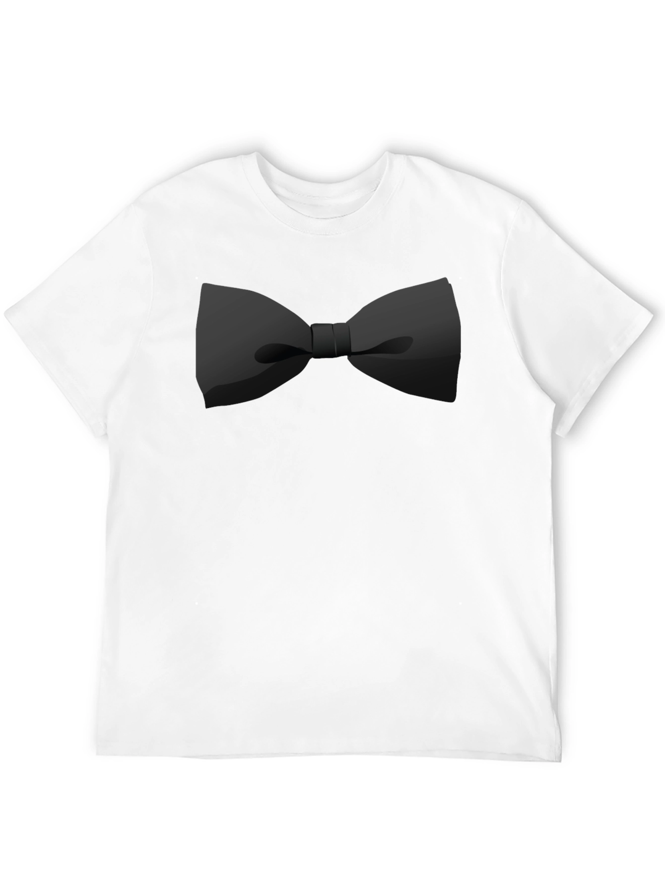 Black Bow Tie Graphic Tee - Stylish Casual Wear