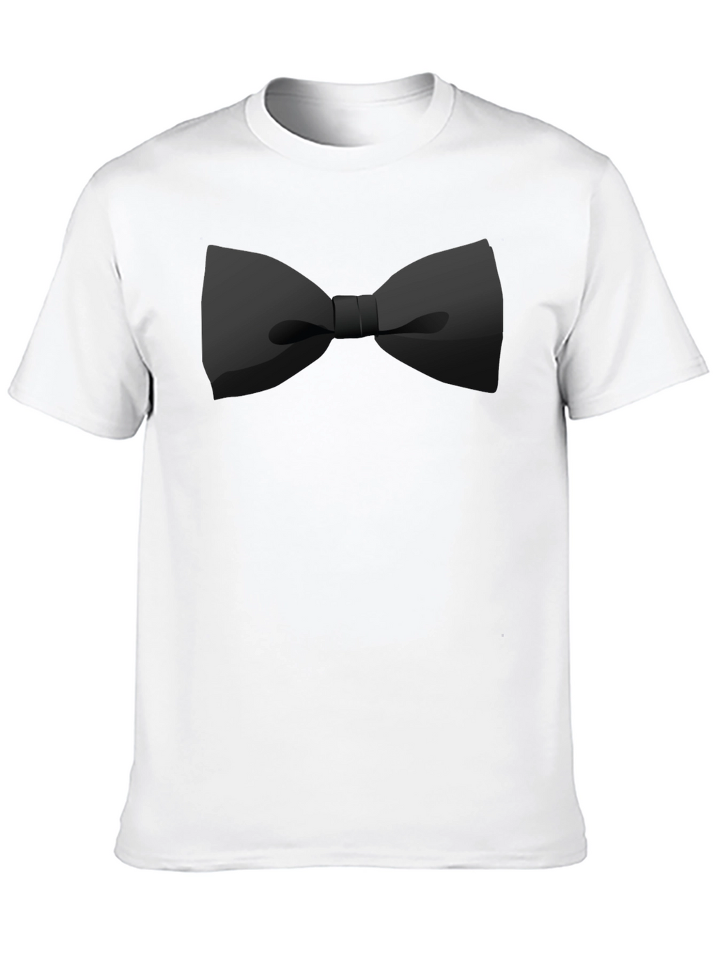 Black Bow Tie Graphic Tee - Stylish Casual Wear