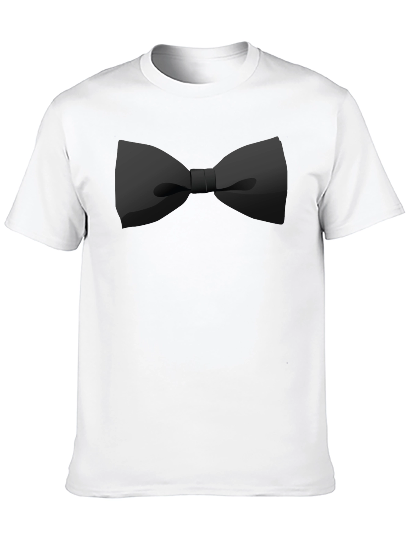 Black Bow Tie Graphic Tee - Stylish Casual Wear
