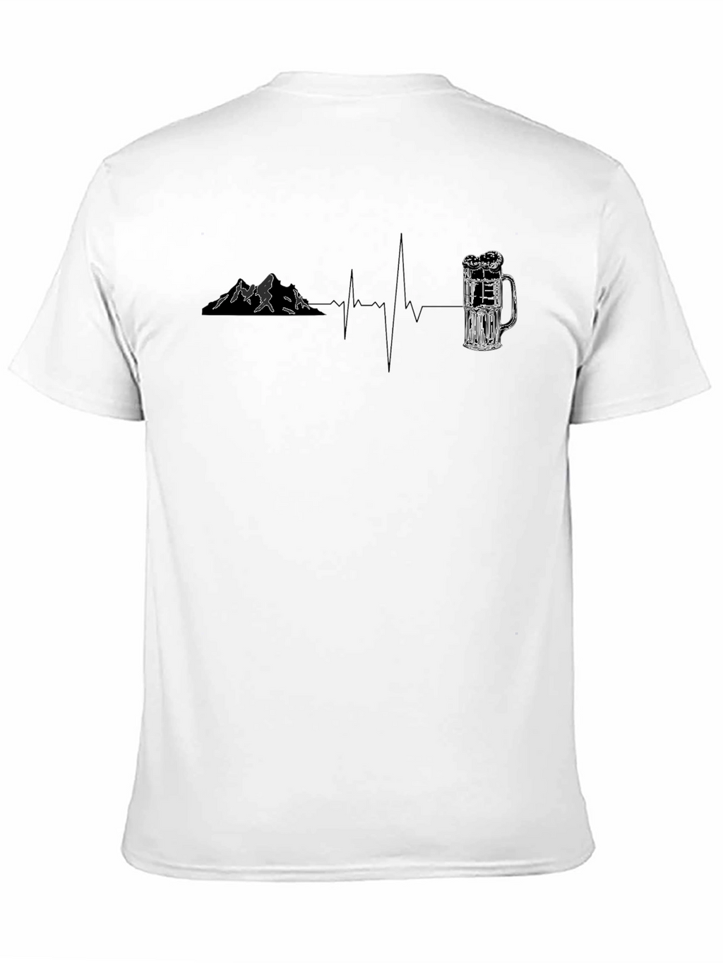 Mountain & Beer Lovers Heartbeat T-Shirt