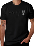 Mountain & Beer Lovers Heartbeat T-Shirt