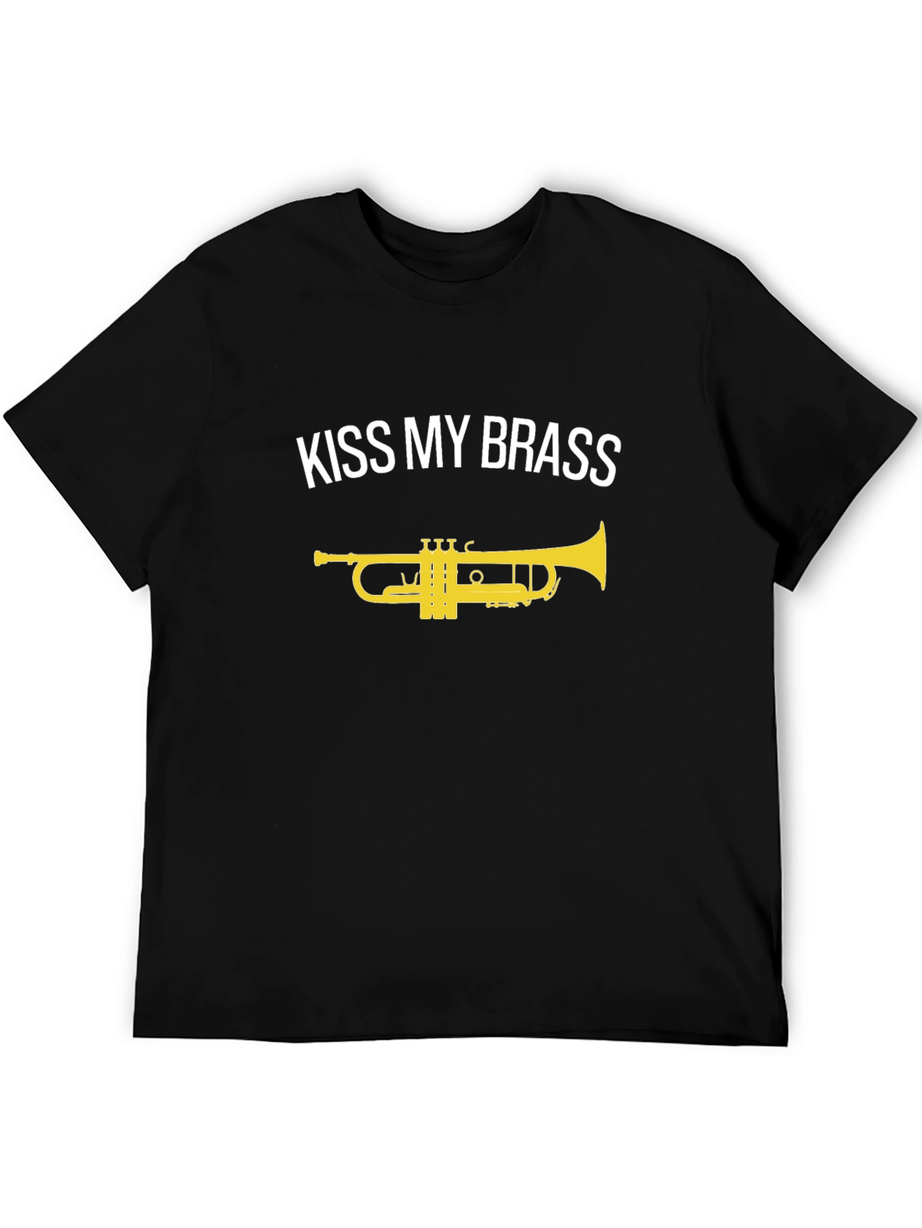 Kiss My Brass Trumpet Black T-Shirt