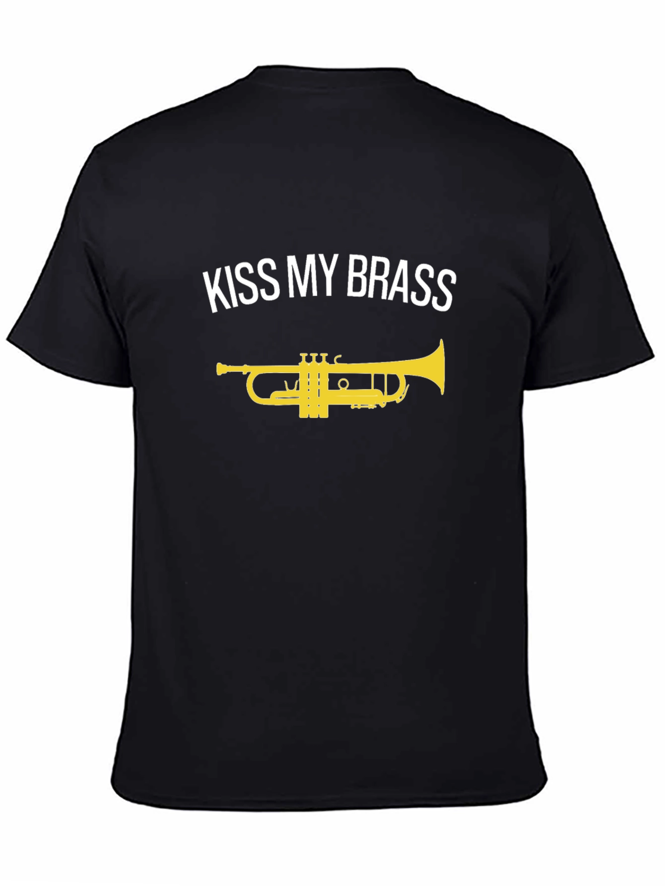 Kiss My Brass Trumpet Black T-Shirt