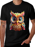 Rainbow Owl Graphic T-Shirt