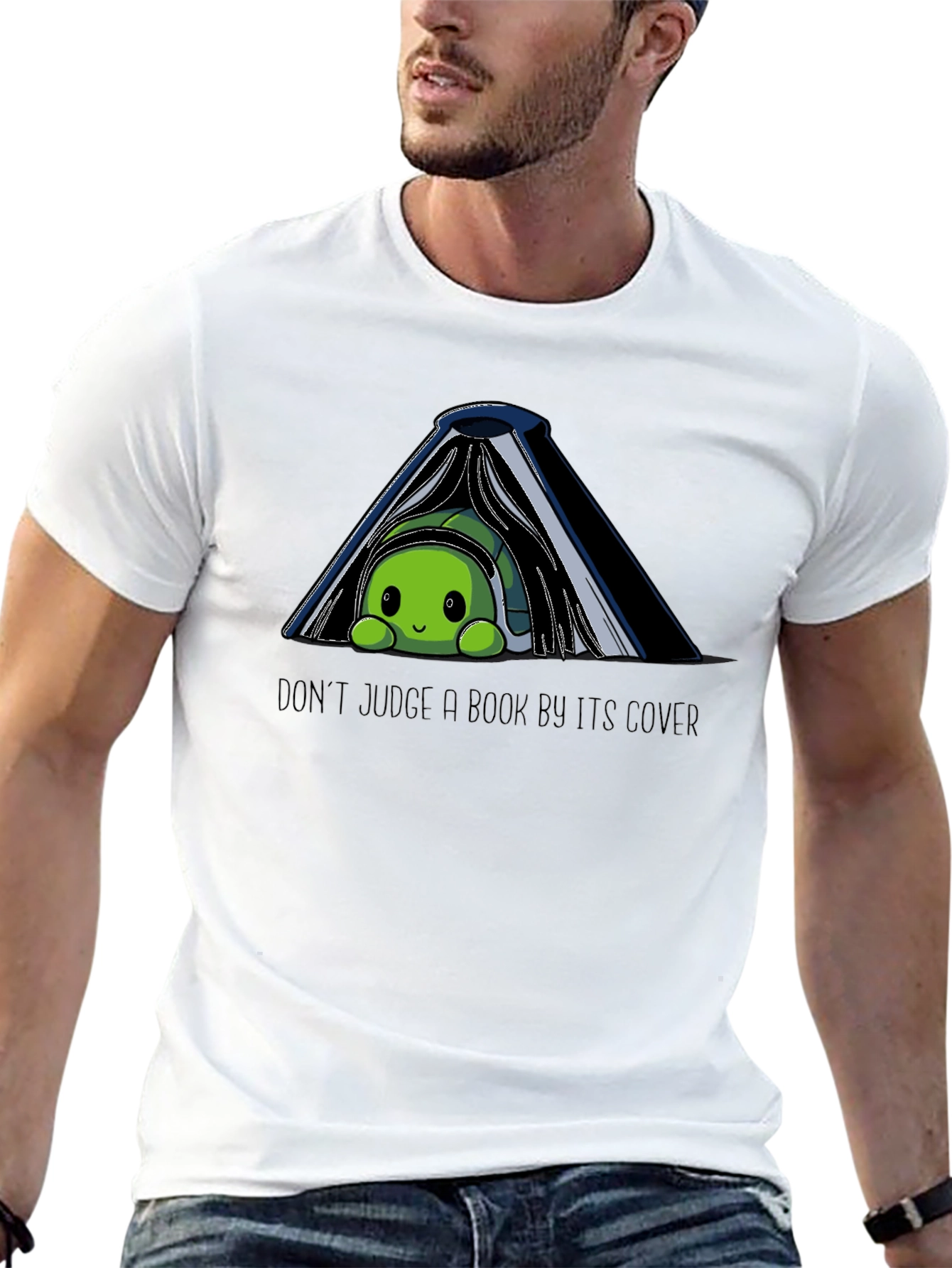 Dont Judge a Book By Its Cover Turtle T-Shirt