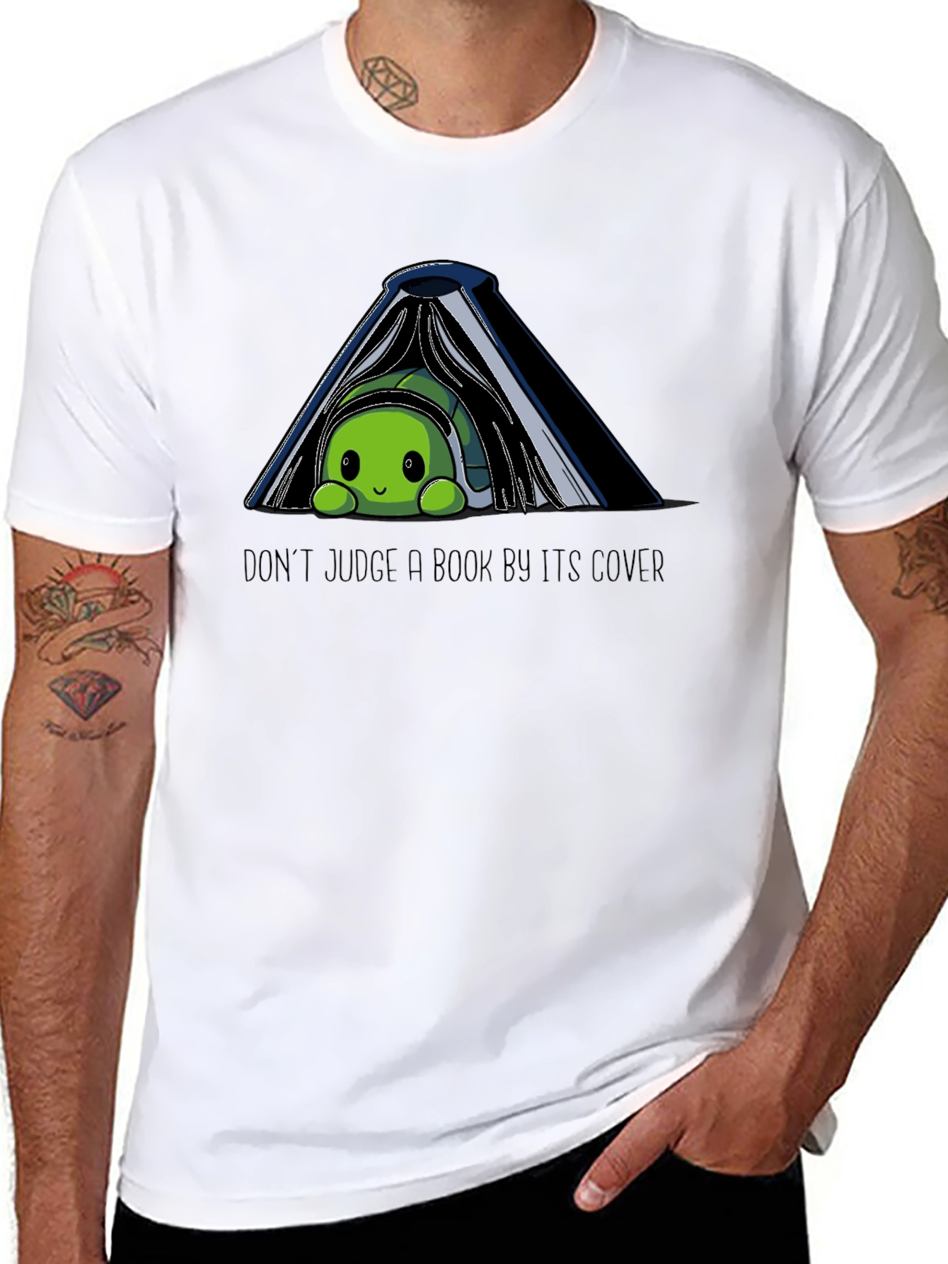Dont Judge a Book By Its Cover Turtle T-Shirt