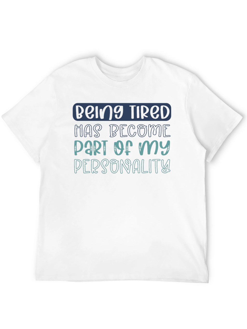 Being Tired Personality Black Graphic Tee