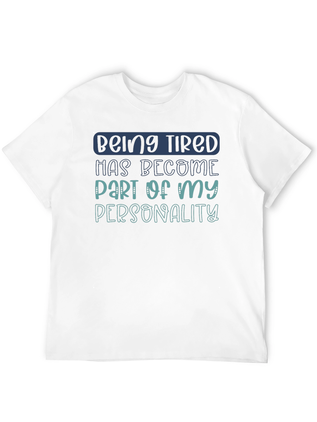 Being Tired Personality Black Graphic Tee