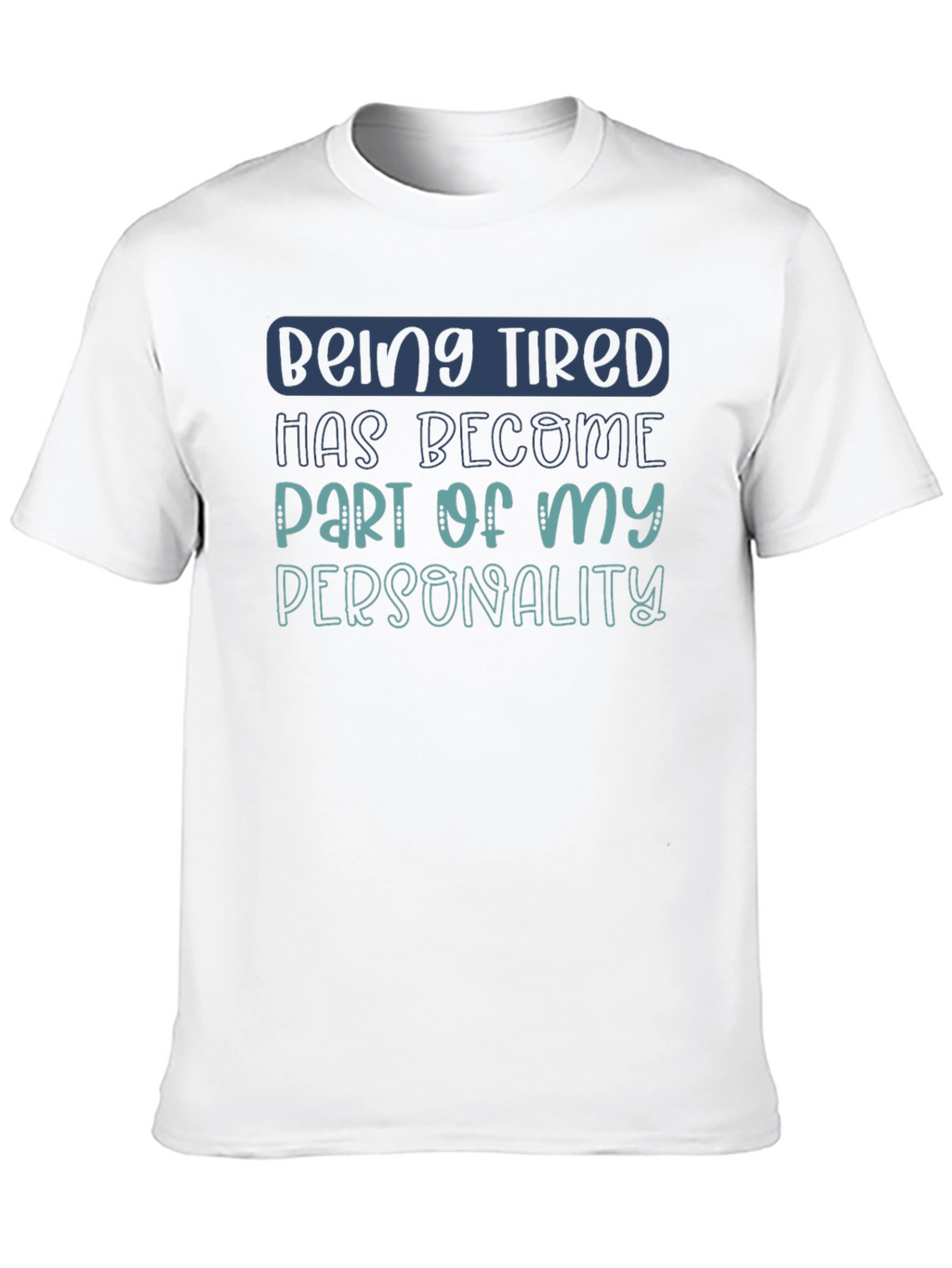 Being Tired Personality Black Graphic Tee