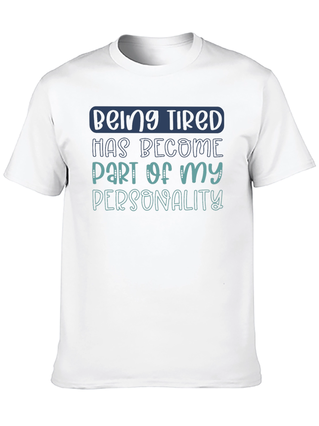 Being Tired Personality Black Graphic Tee