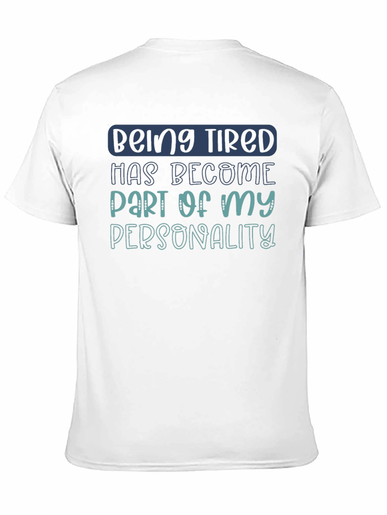Being Tired Personality Black Graphic Tee