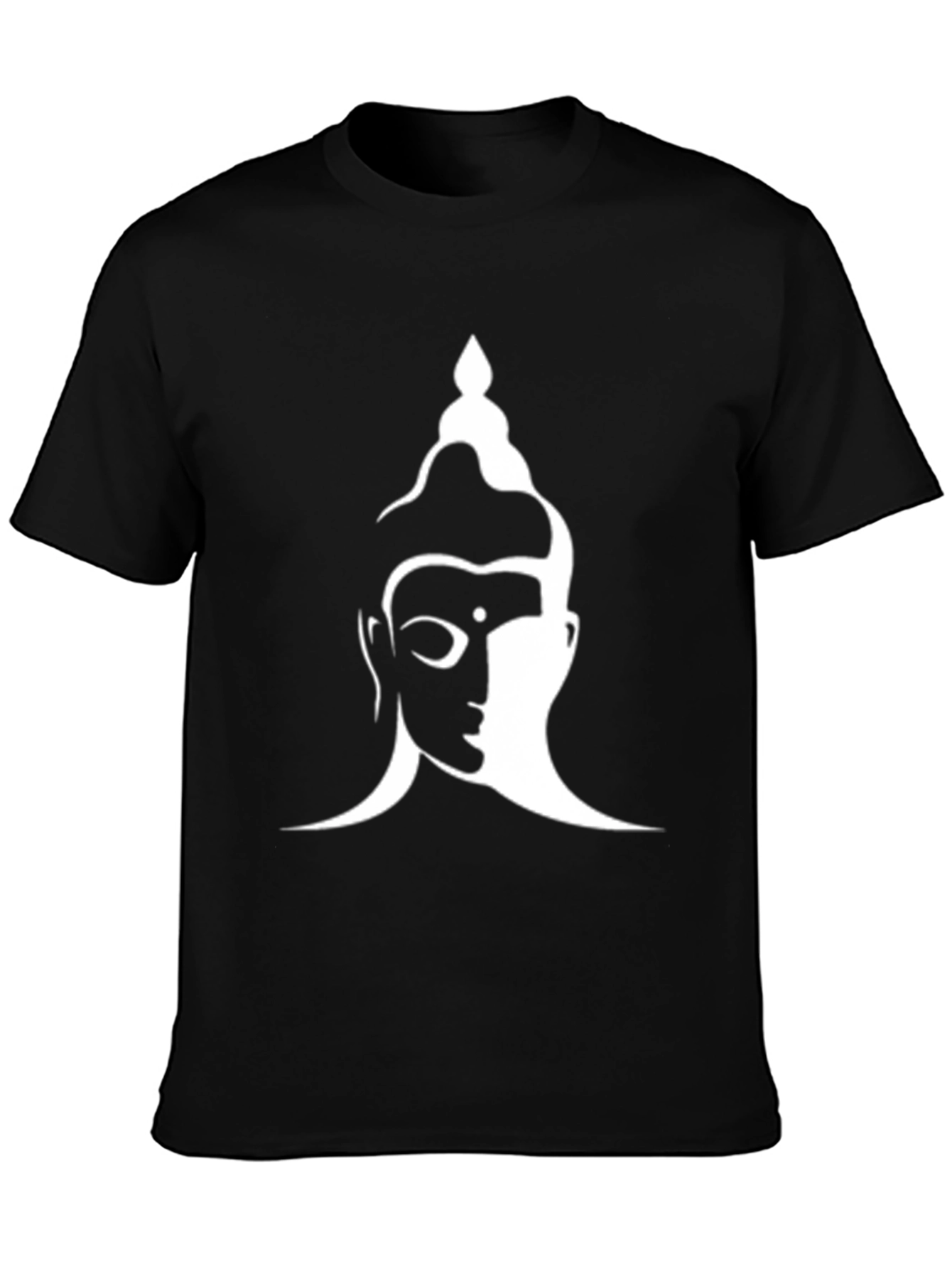 Buddha Graphic Print Black T-Shirt
