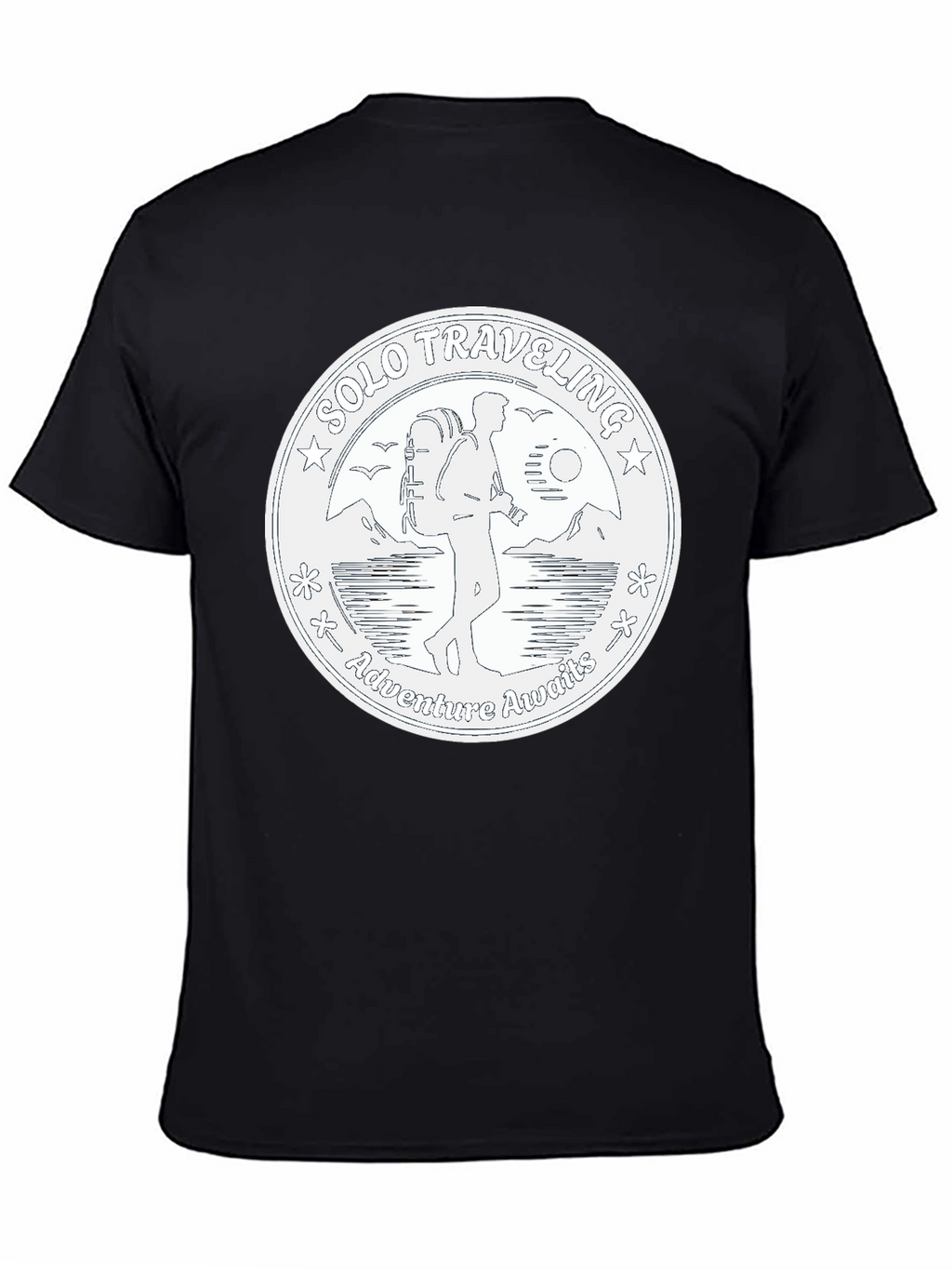 Solo Traveler Adventure T-Shirt - Black