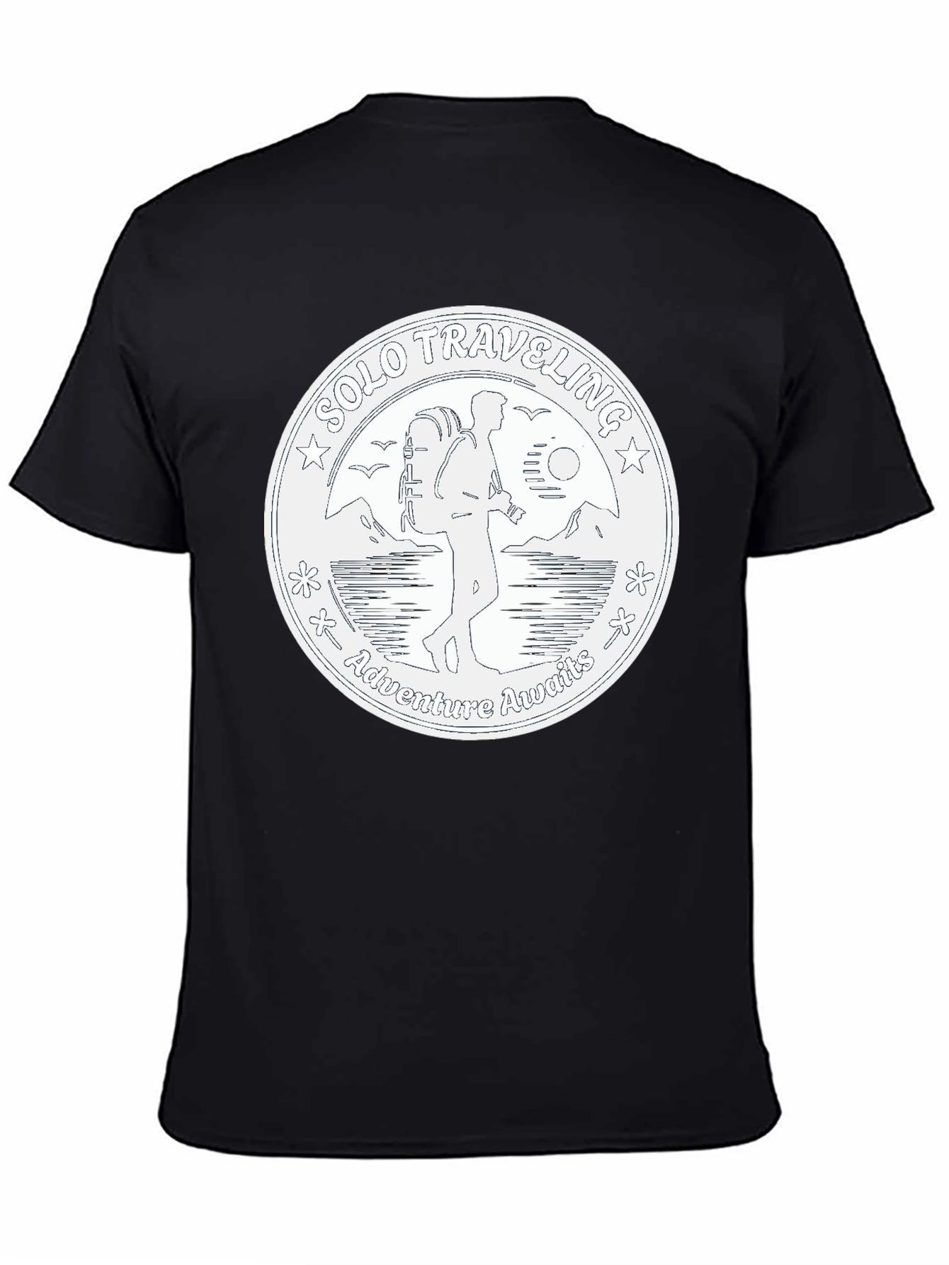 Solo Traveler Adventure T-Shirt - Black