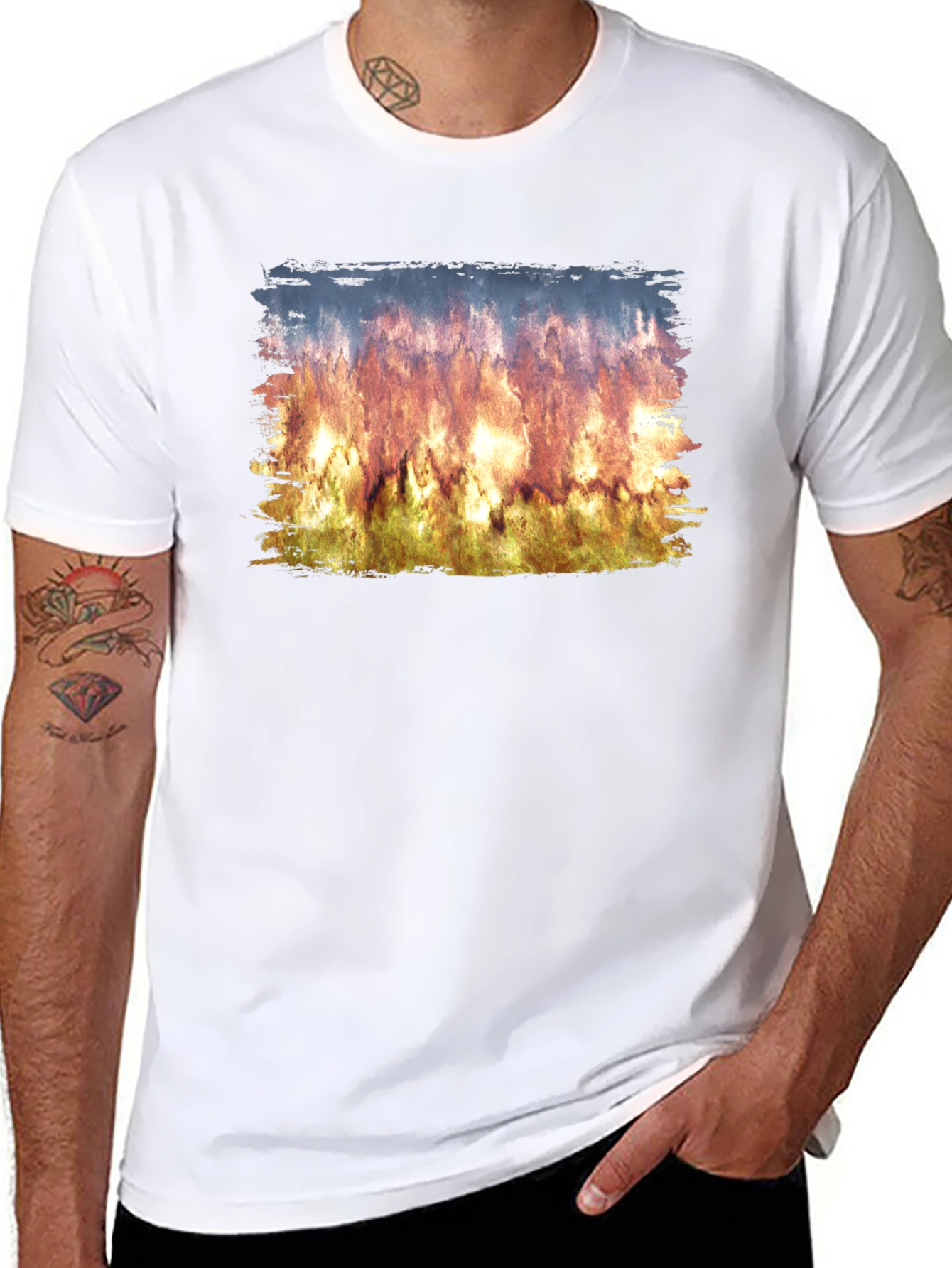 Flame Artwork T-Shirt