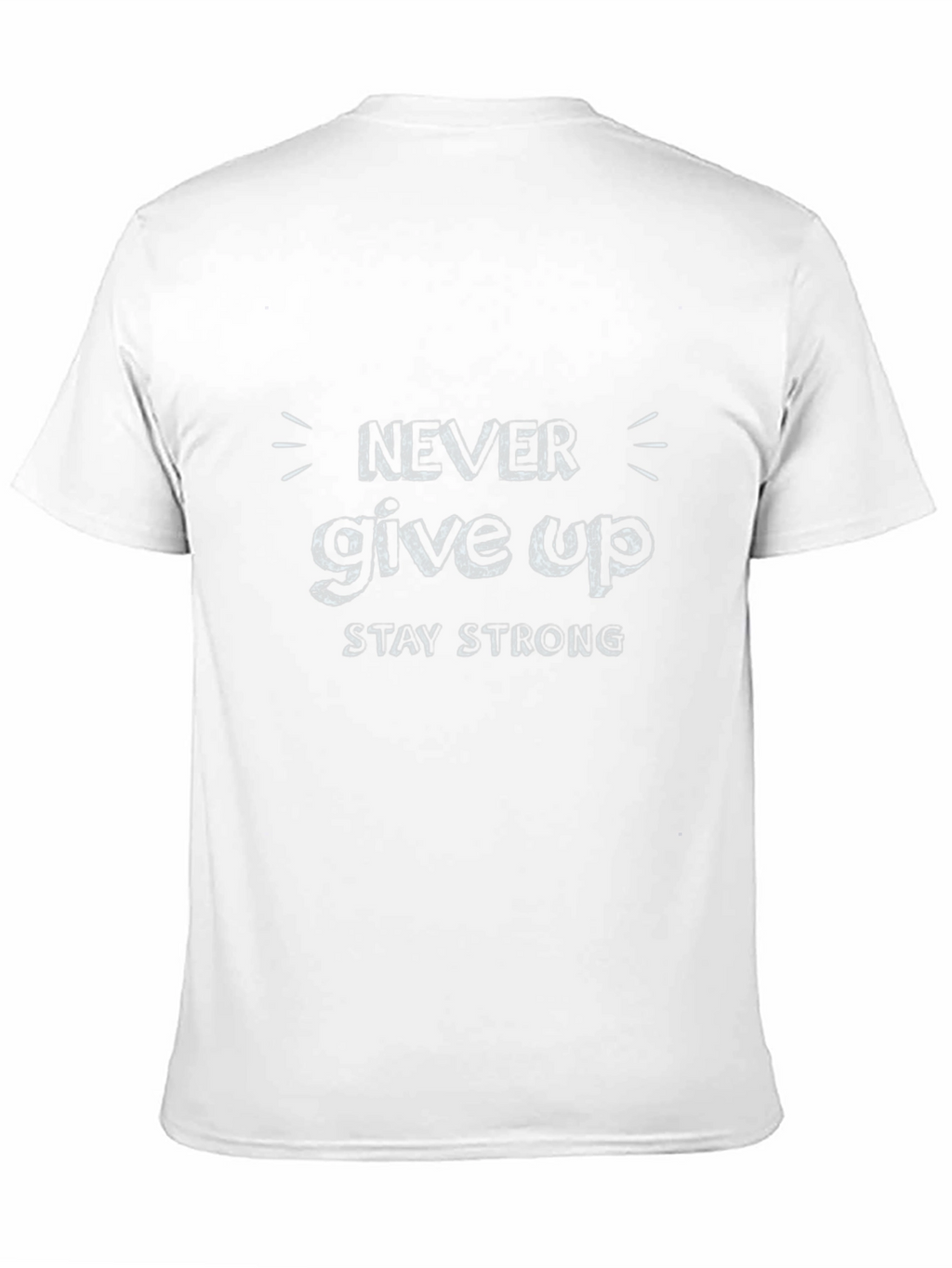 Never Give Up Graphic Black Tee