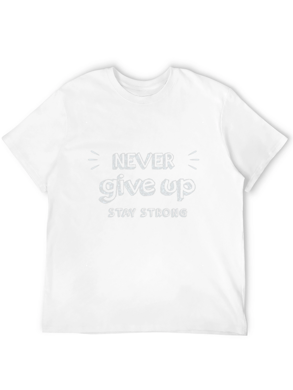 Never Give Up Graphic Black Tee