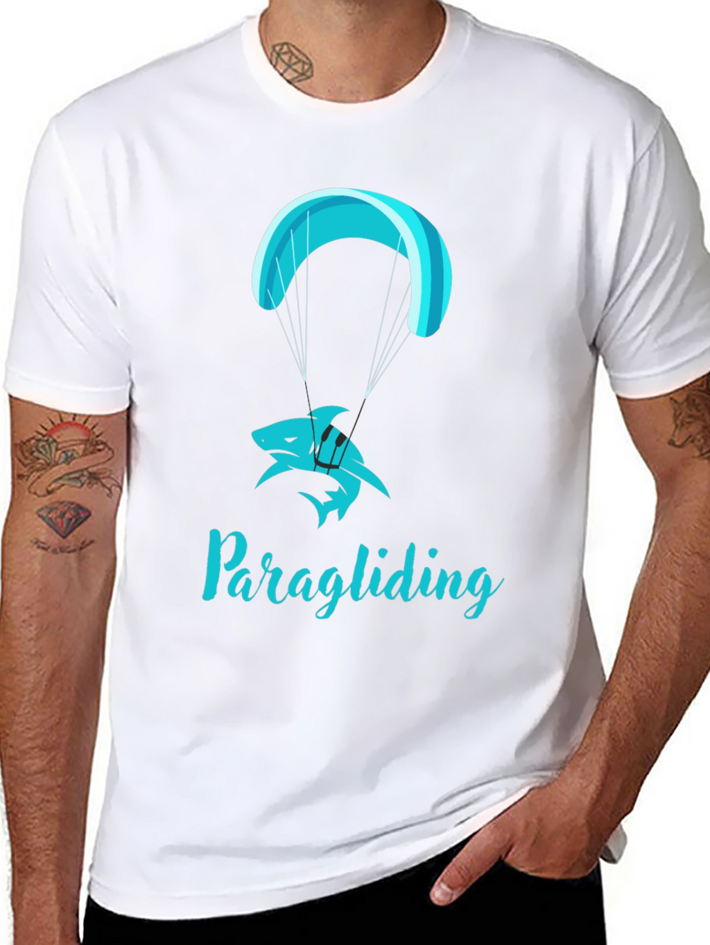 Shark Paragliding T-Shirt - Skydiving Tee