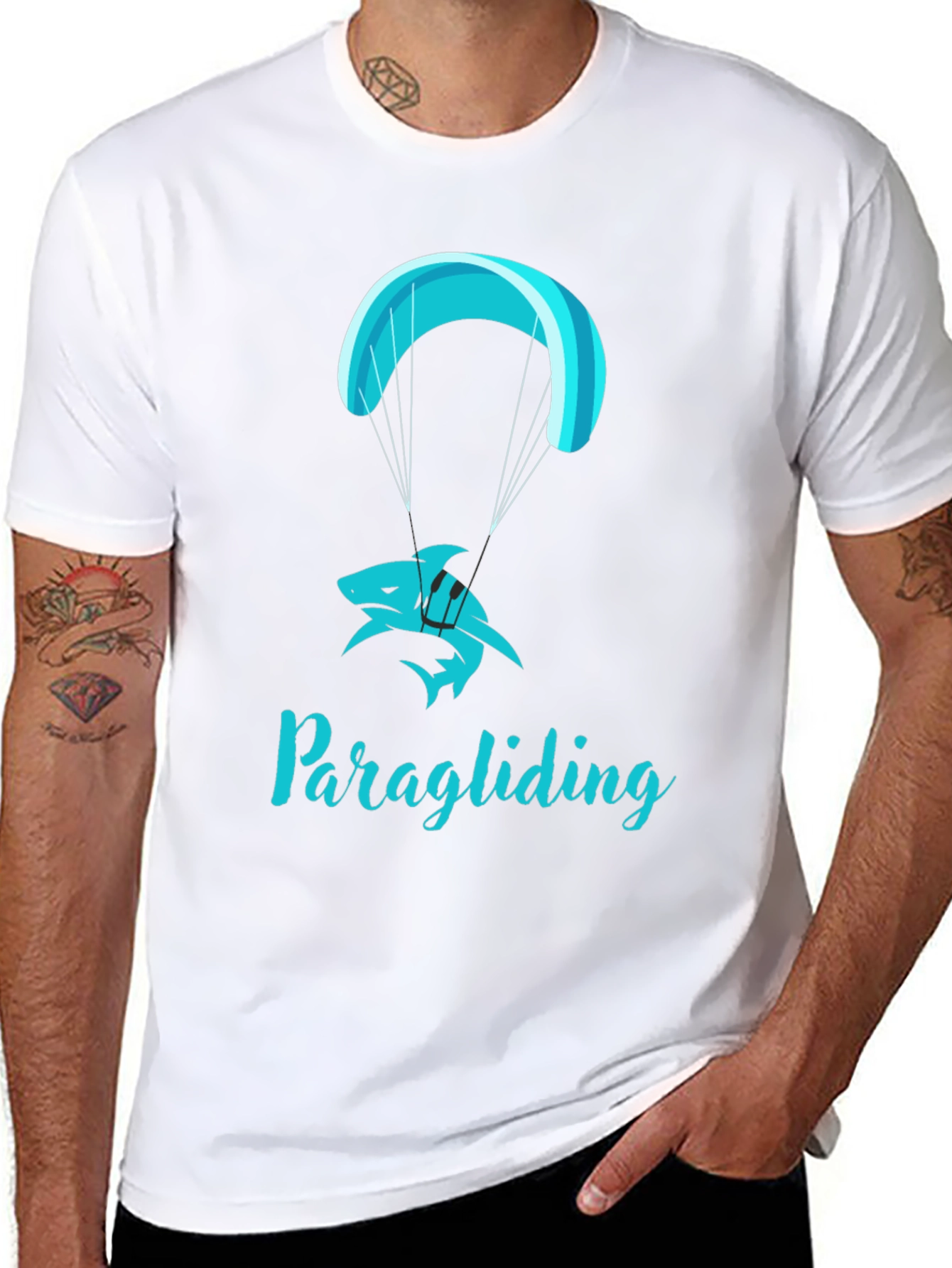 Shark Paragliding T-Shirt - Skydiving Tee