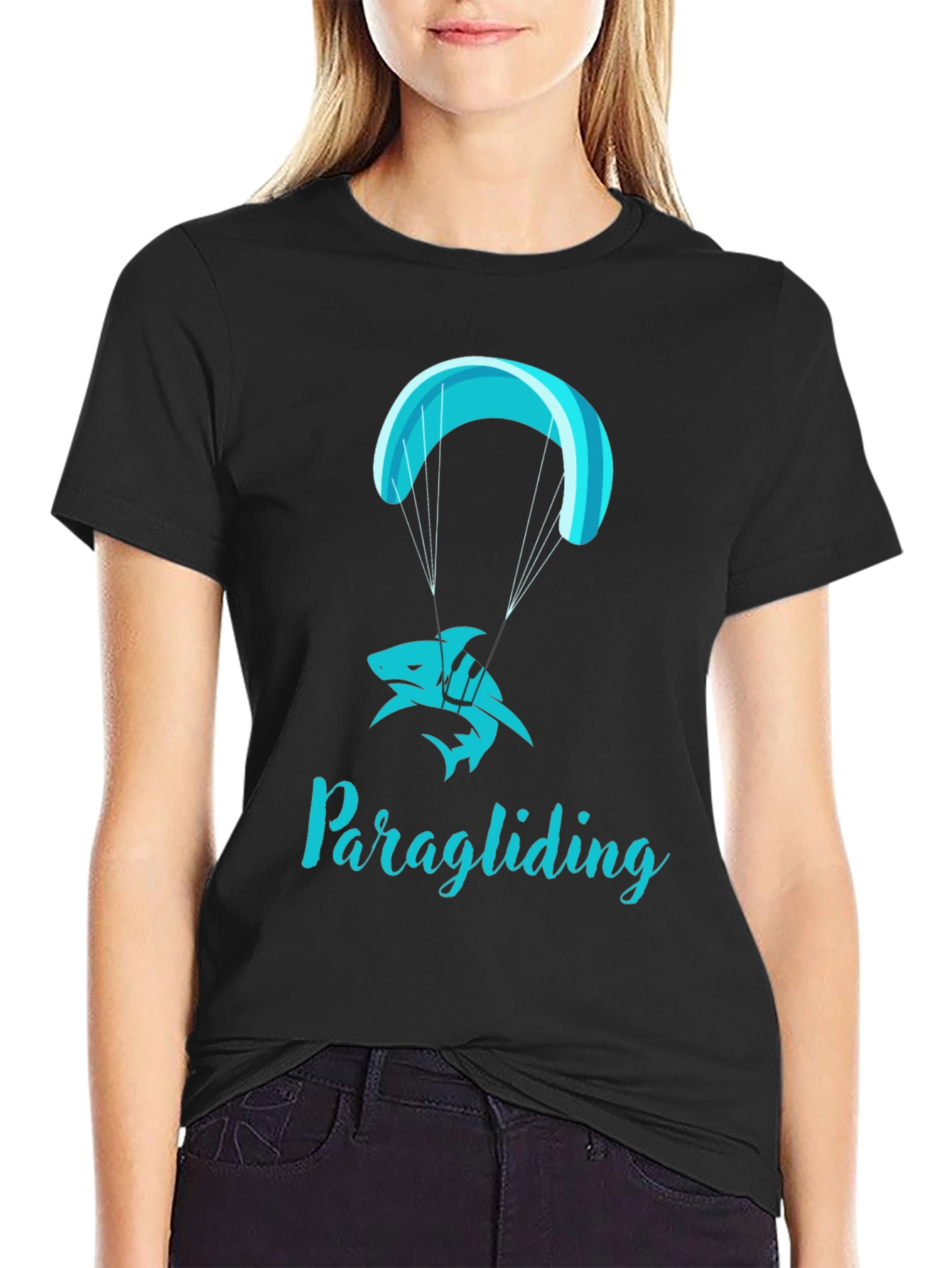 Shark Paragliding T-Shirt - Skydiving Tee