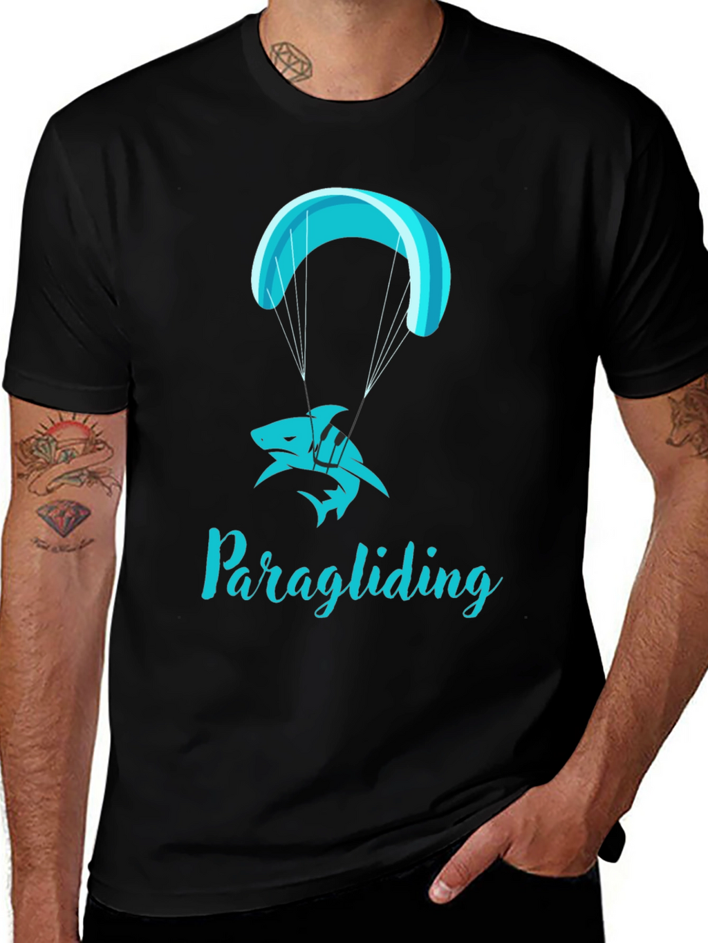 Shark Paragliding T-Shirt - Skydiving Tee