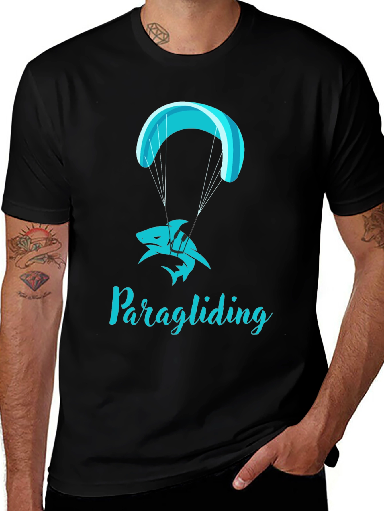 Shark Paragliding T-Shirt - Skydiving Tee