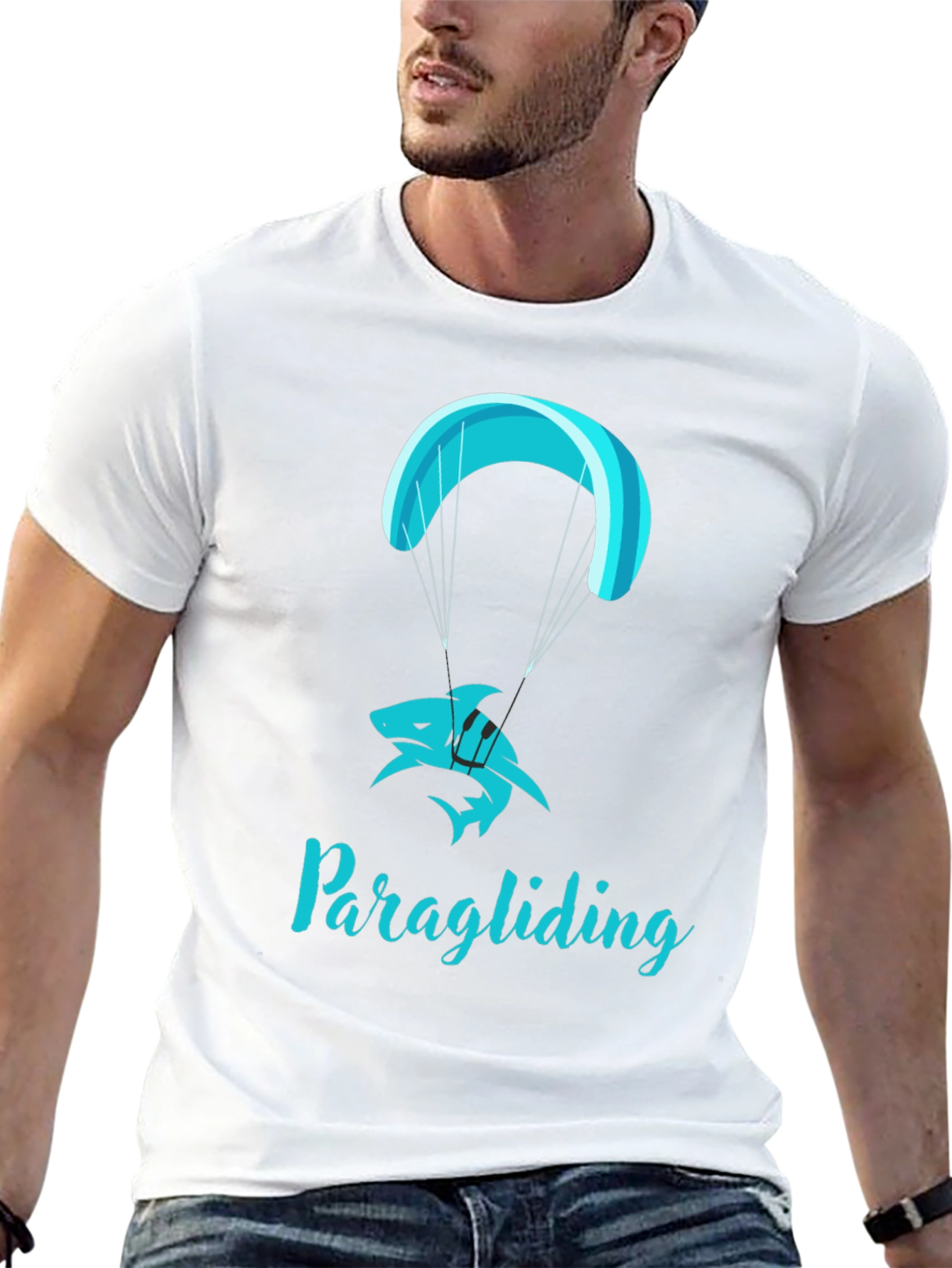 Shark Paragliding T-Shirt - Skydiving Tee