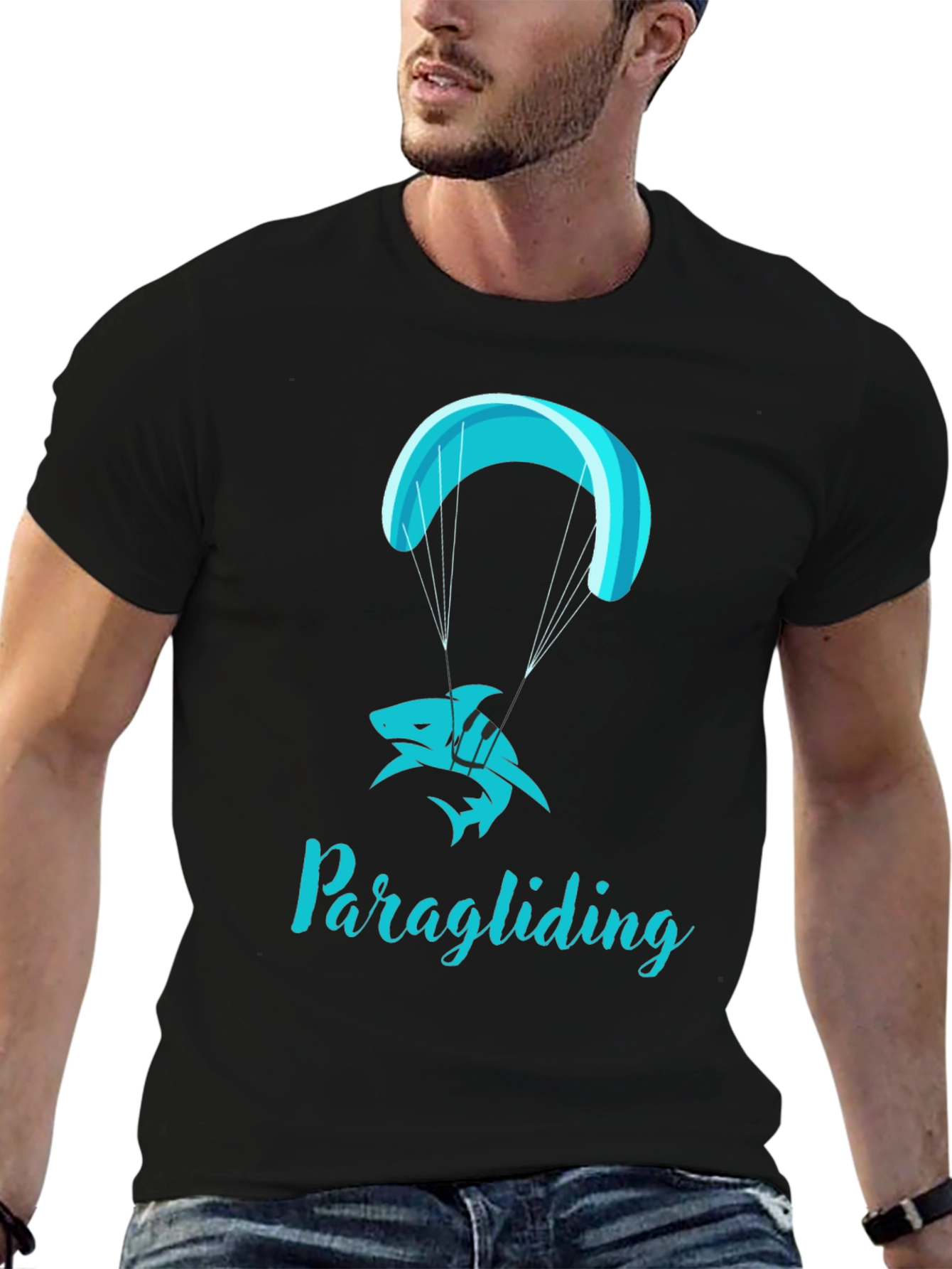 Shark Paragliding T-Shirt - Skydiving Tee
