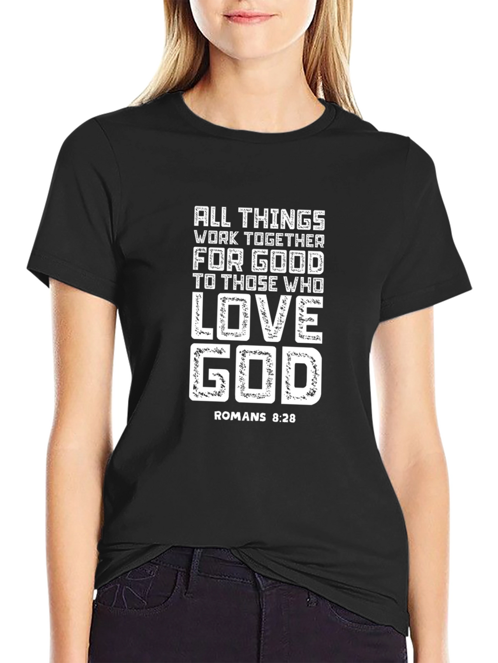 Faith-Inspired Graphic Tee - Romans 8:28