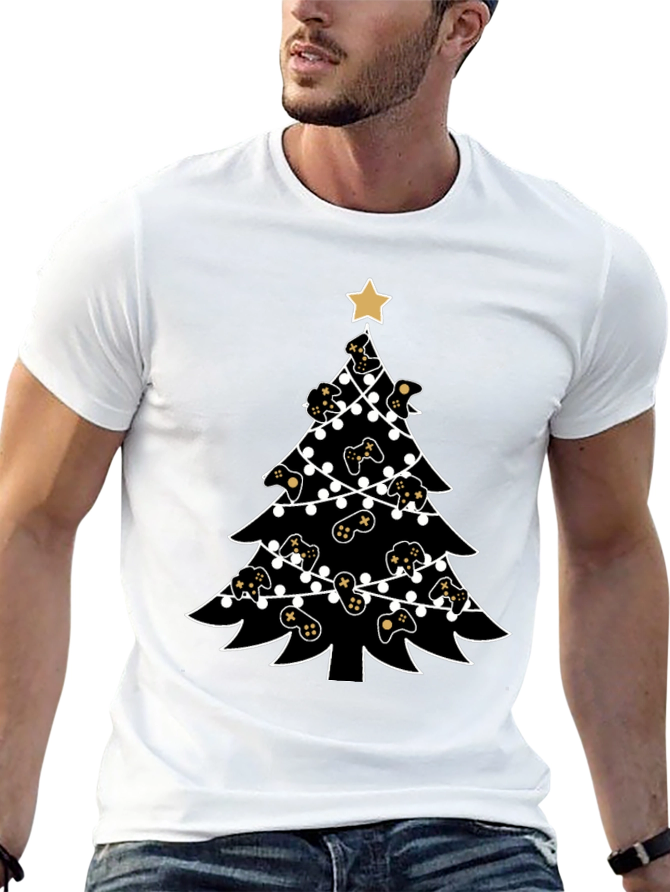 Gamer Christmas Tree T-Shirt - Holiday Gaming Apparel