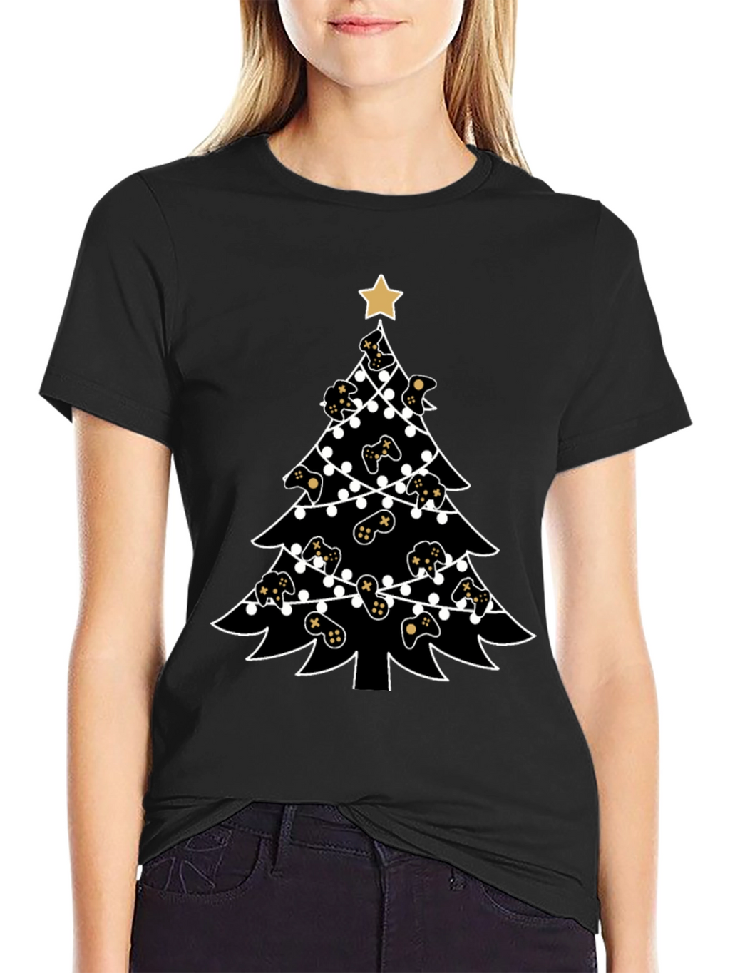 Gamer Christmas Tree T-Shirt - Holiday Gaming Apparel