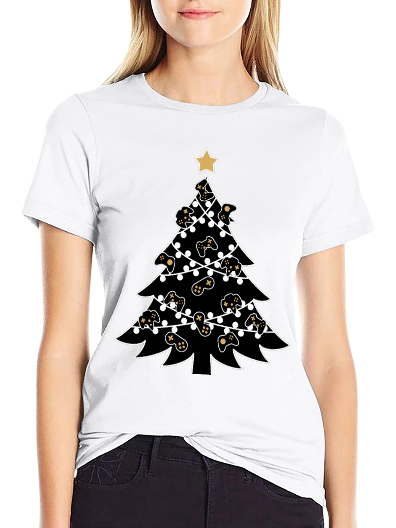 Gamer Christmas Tree T-Shirt - Holiday Gaming Apparel