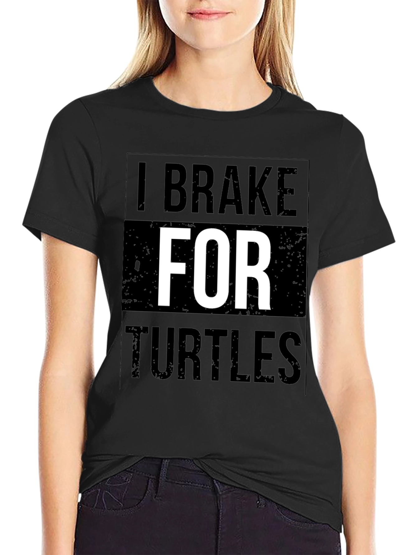 I Brake For Turtles Graphic Tee - Soft Cotton Blend