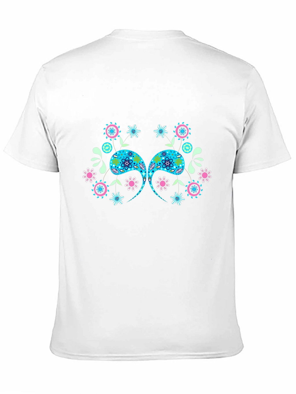 Paisley Floral Graphic Black T-Shirt