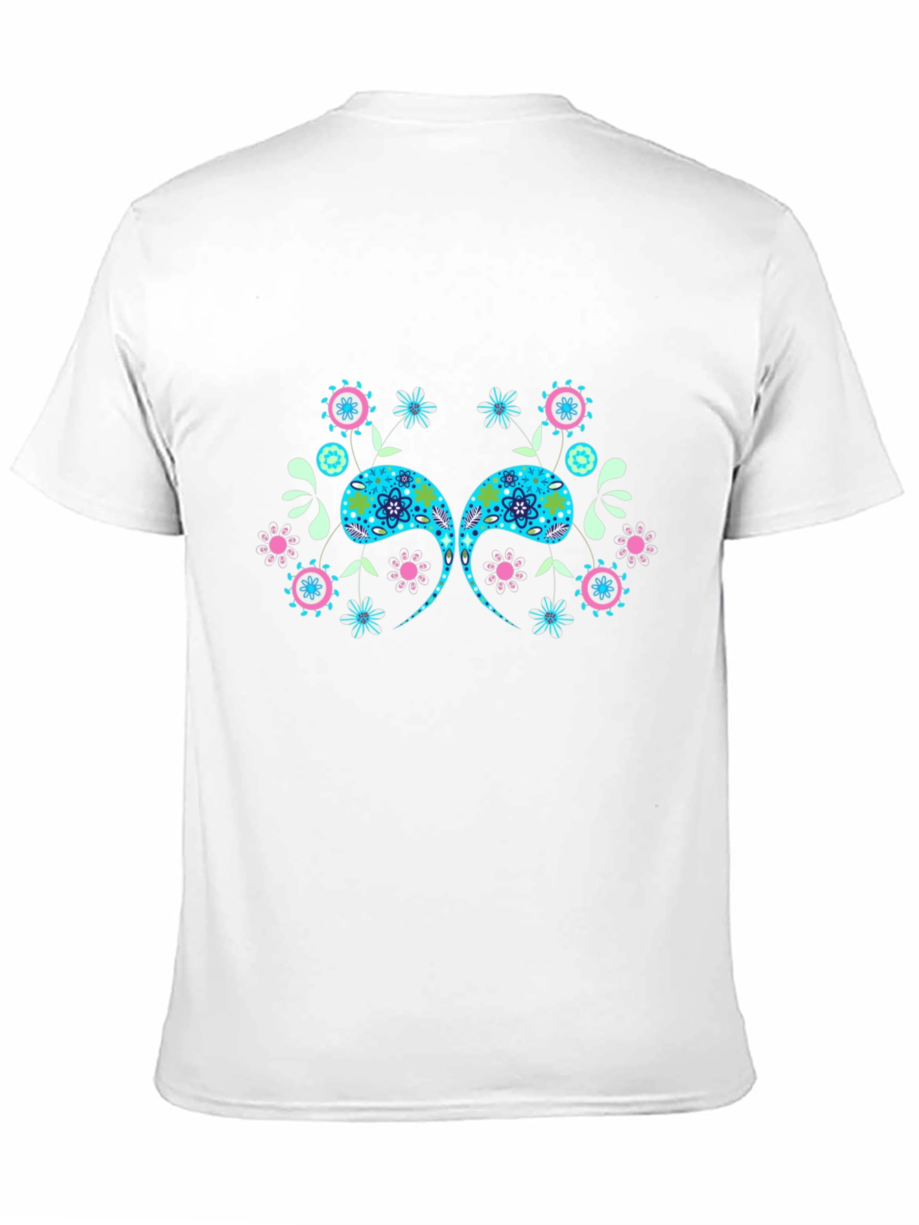 Paisley Floral Graphic Black T-Shirt