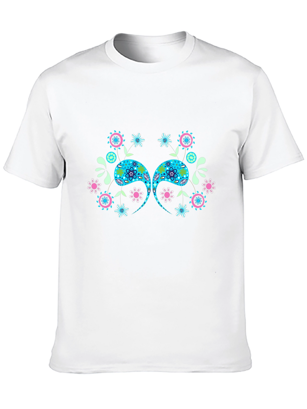 Paisley Floral Graphic Black T-Shirt