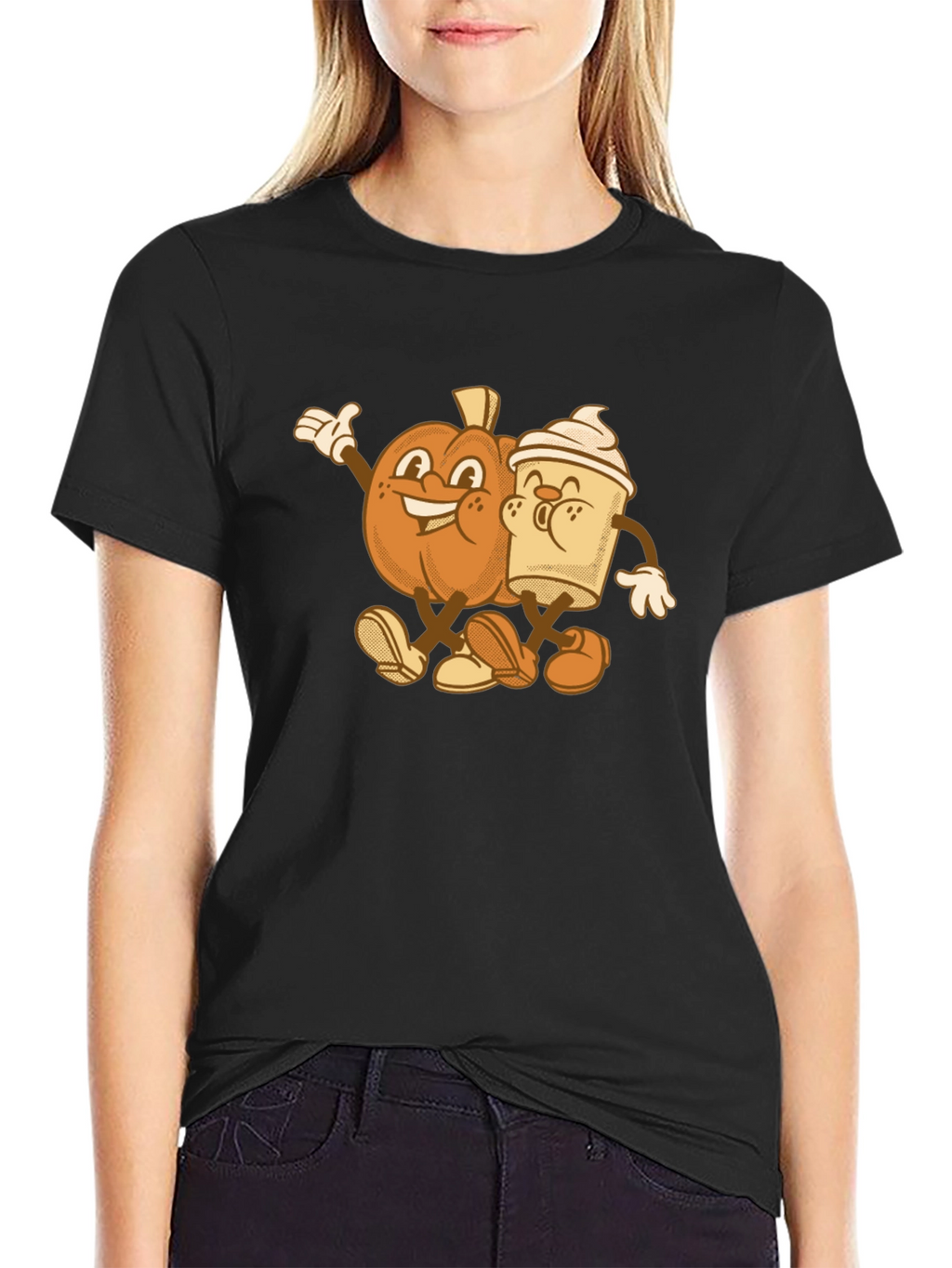 Pumpkin Spice Best Friends Graphic T-Shirt