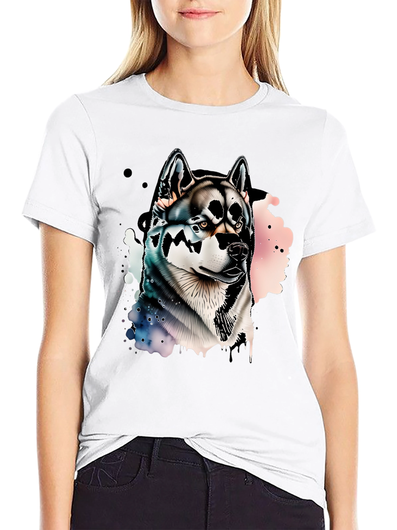 Mens Black Husky Graphic Tee