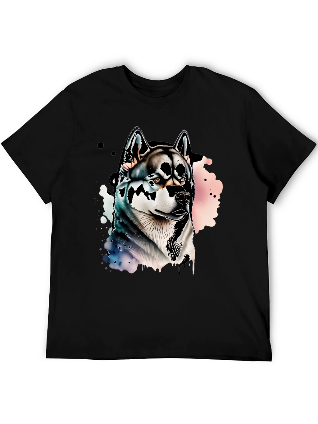 Mens Black Husky Graphic Tee